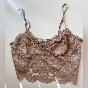 floral lace crop bralette top
